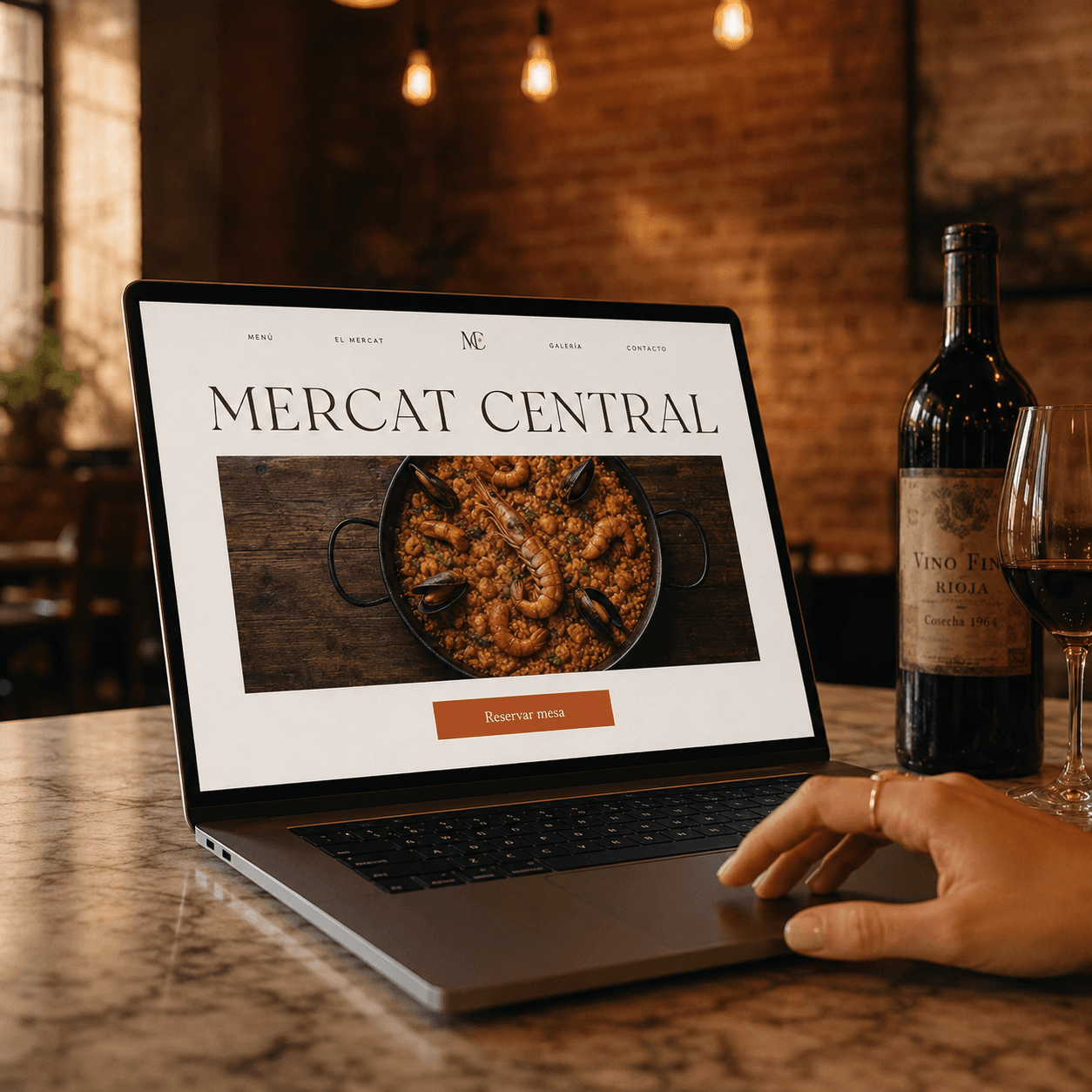 Ejemplo de landing page propia para restaurante en Valencia